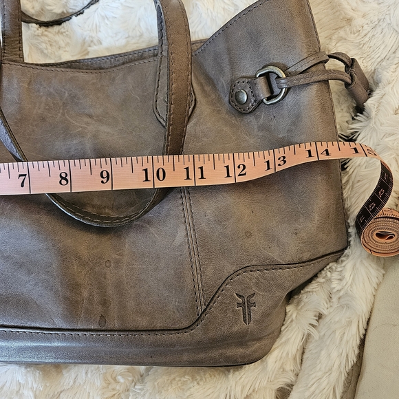💛 Frye Gray Leather Tote Bag - Picture 6 of 8